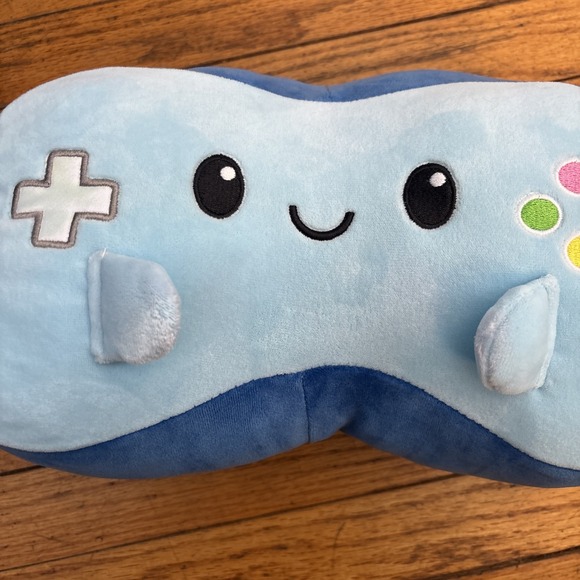 11" Level Up Plush Blue Video Game Controller Gaming Remote Pillow Toy - Picture 3 of 6